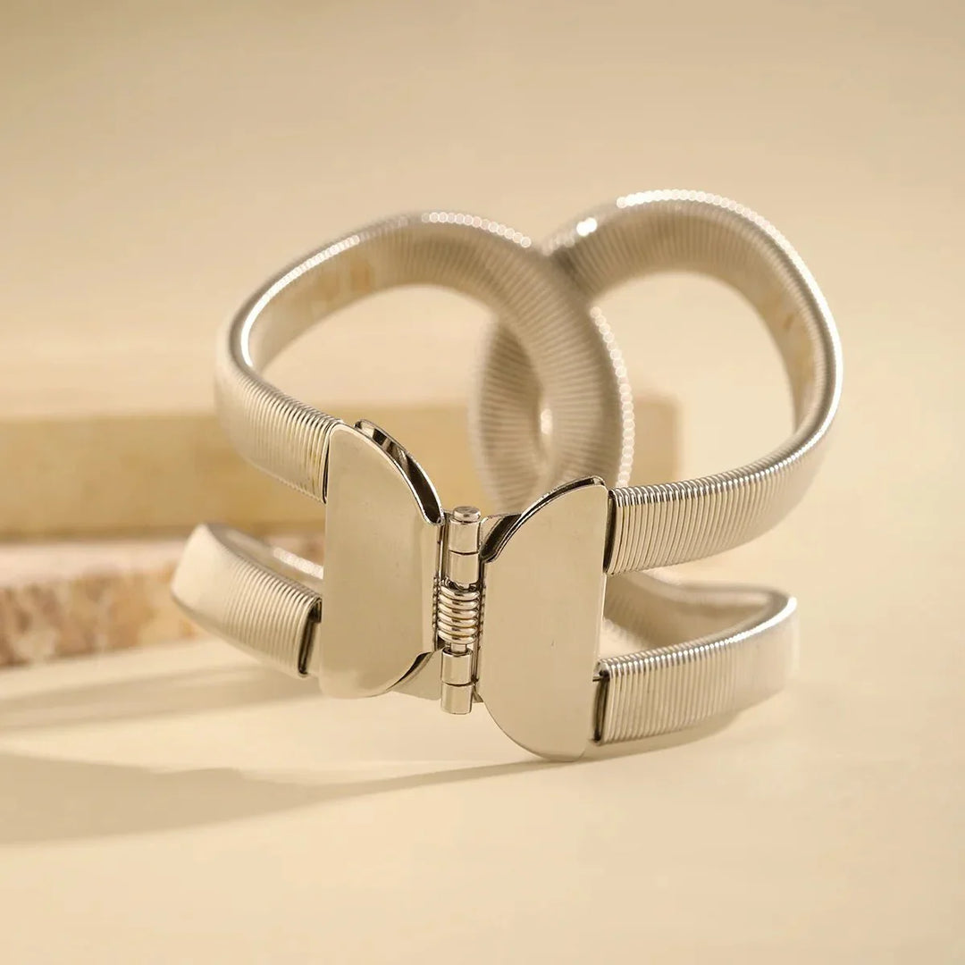 Bracciale Chunky a Cuffia con Design a Spirale