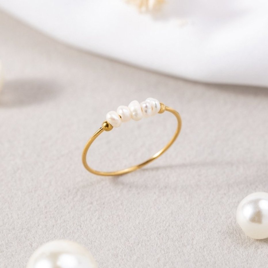 Grace - Anello in perle di acqua dolce
