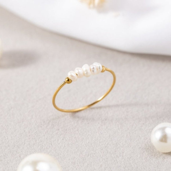 Grace - Anello in perle di acqua dolce