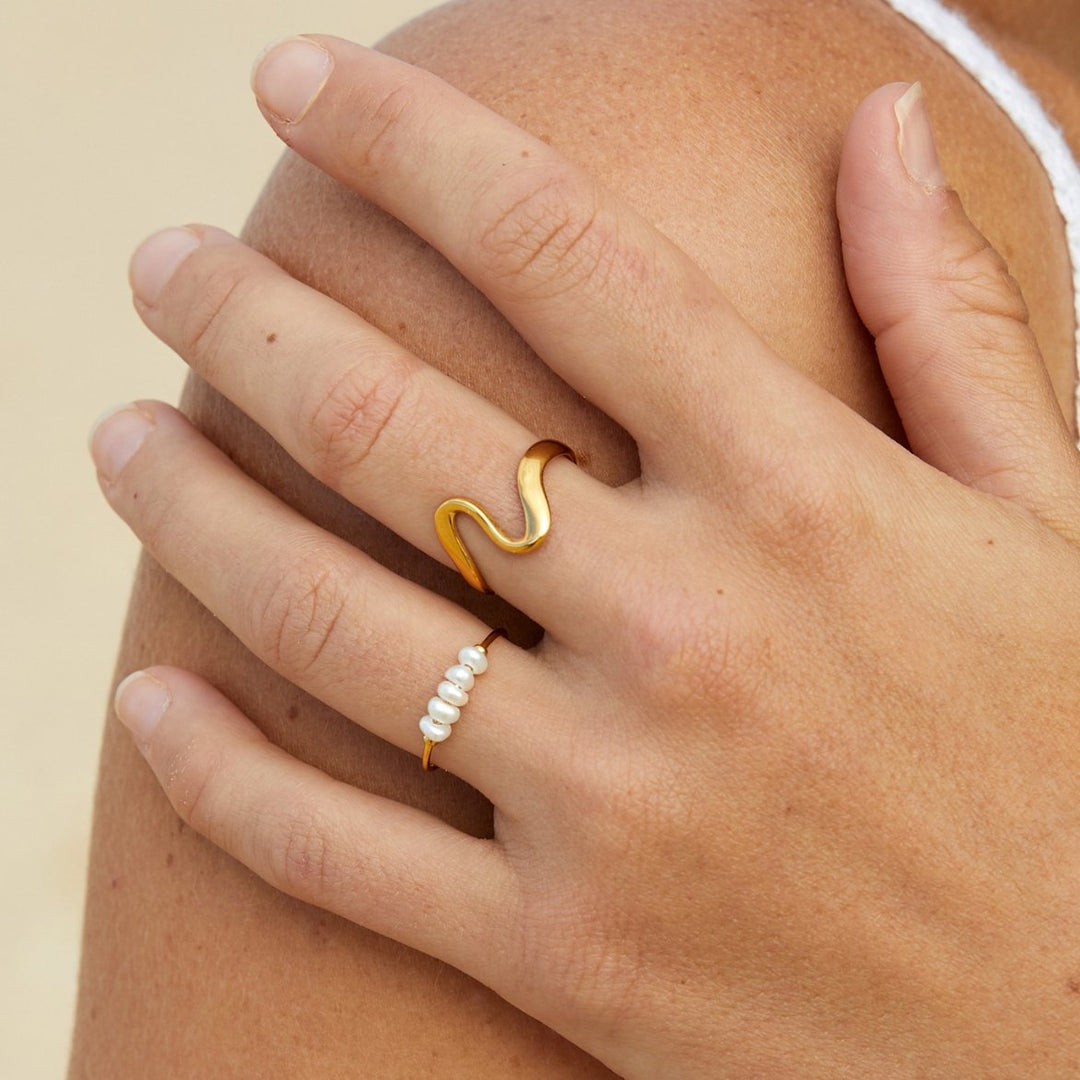 Grace - Anello in perle di acqua dolce