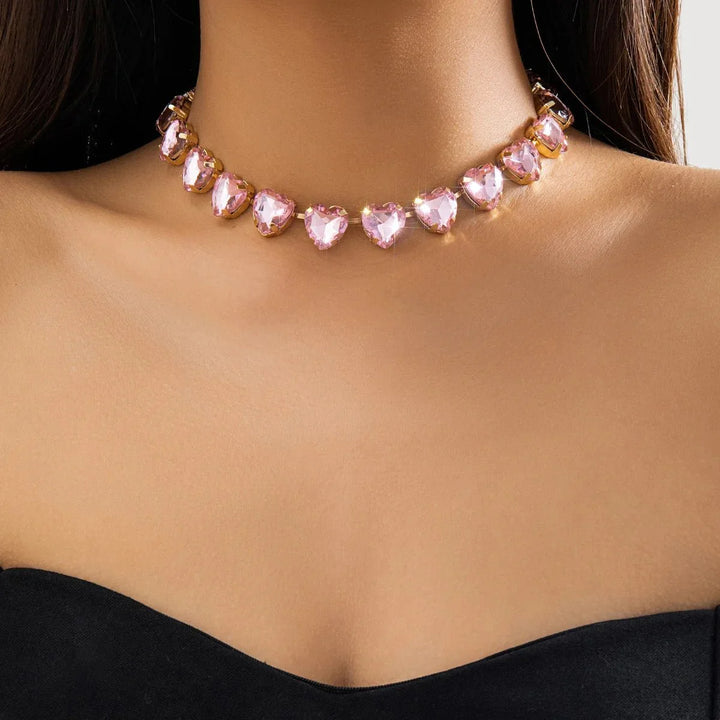 Choker con Cuore di Cristallo