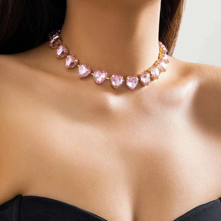 Choker con Cuore di Cristallo