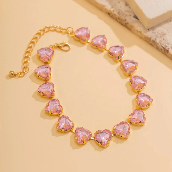 Choker con Cuore di Cristallo
