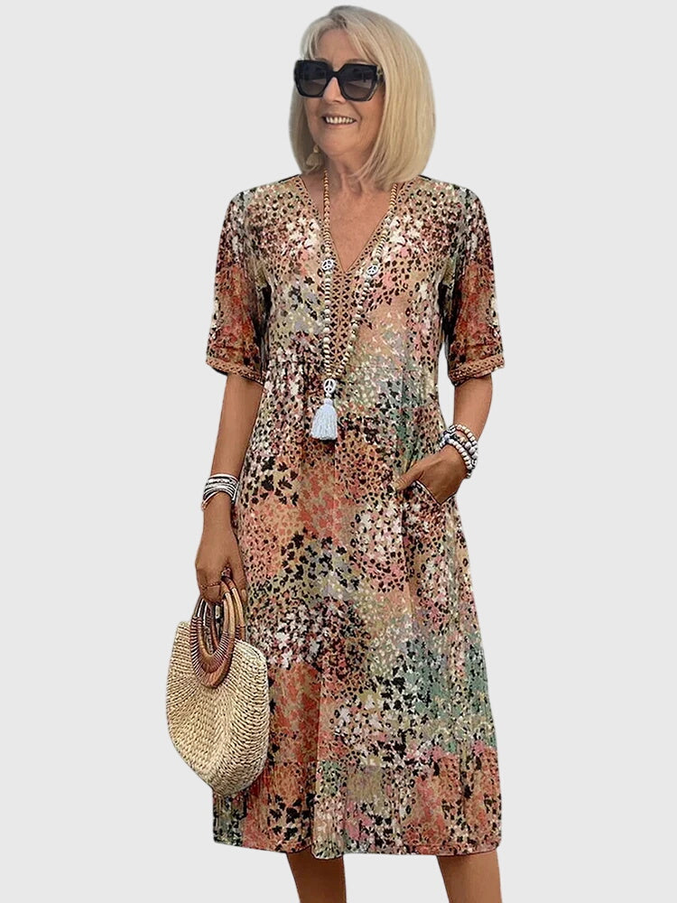 Bella | Elegante Vestito Midi Floreale