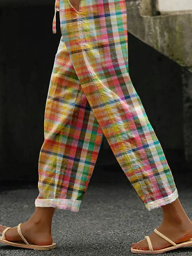 ZENARIA – Pantaloni a Righe Comodi