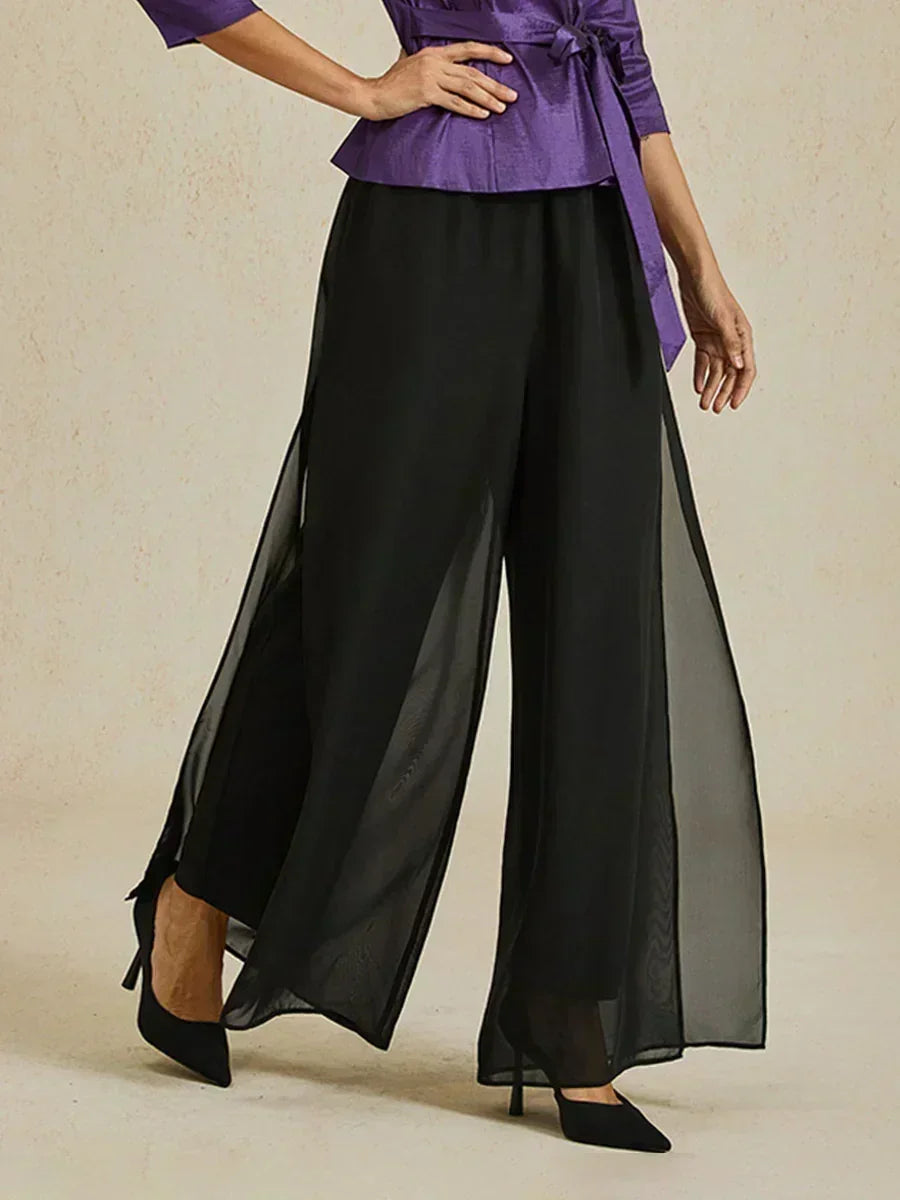 Fluressa | Pantaloni Flowy con Orlo Spaccato