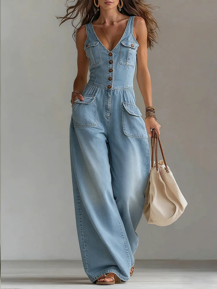 Sophie | Salopette in denim ampia e casual