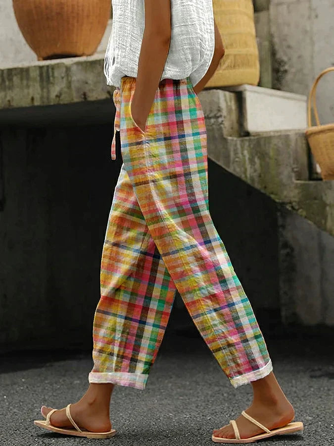 ZENARIA – Pantaloni a Righe Comodi