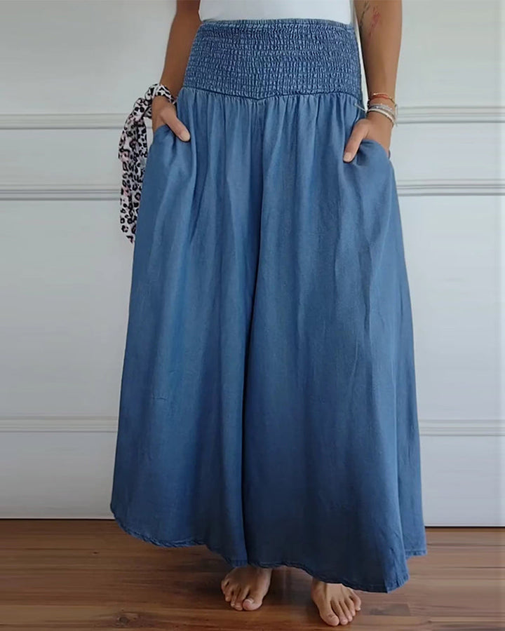 Jasper | Pantaloni Smock a Vita Alta