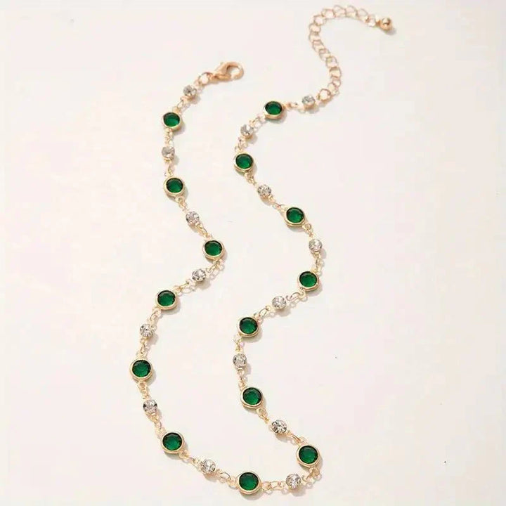 Choker Elegante con Smeraldi e Diamanti
