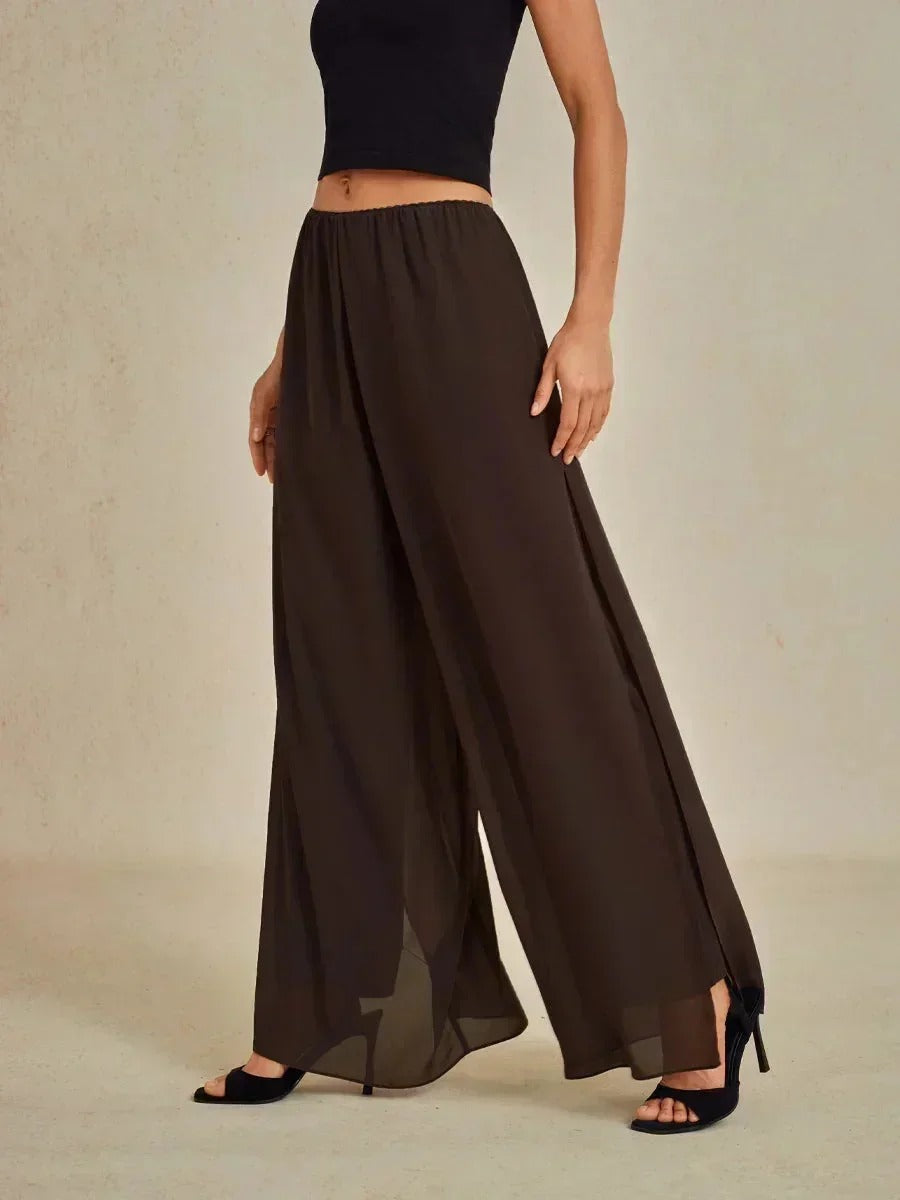 Fluressa | Pantaloni Flowy con Orlo Spaccato