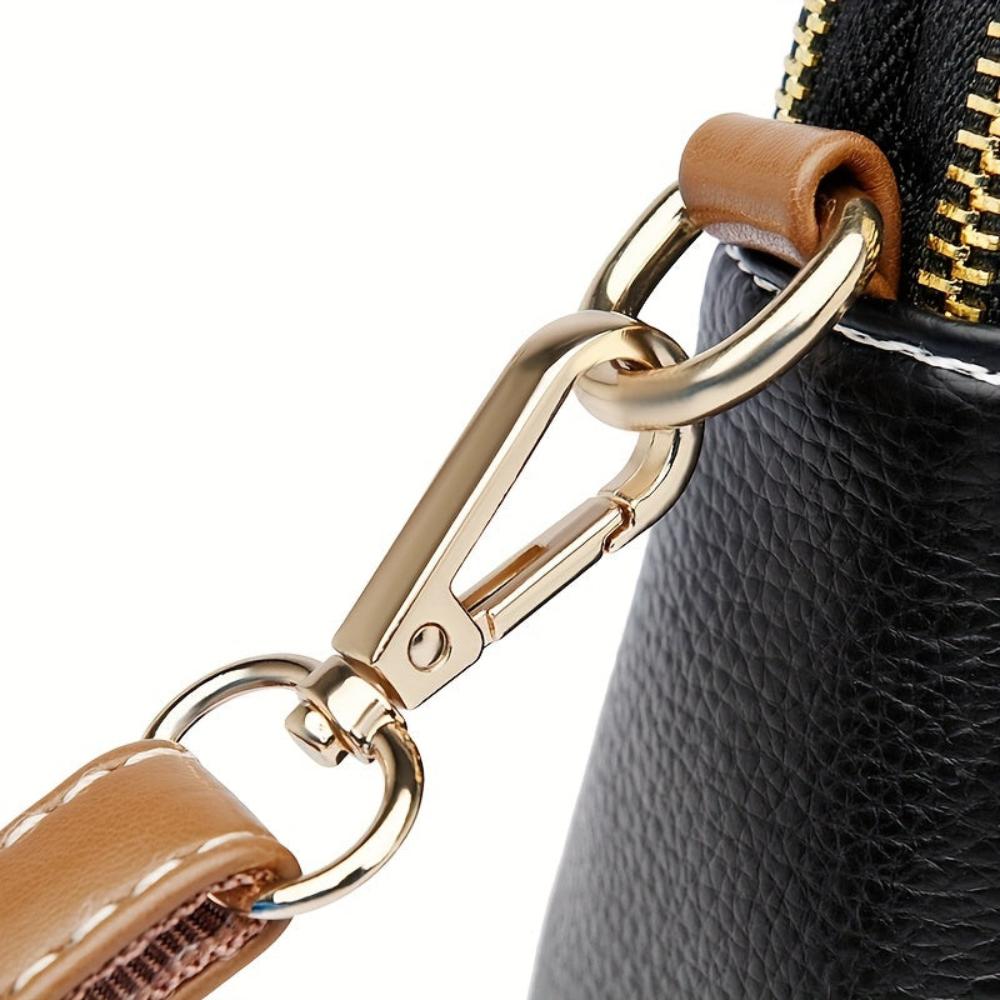 Borsa a spalla colorata Míla con texture 'lychee'
