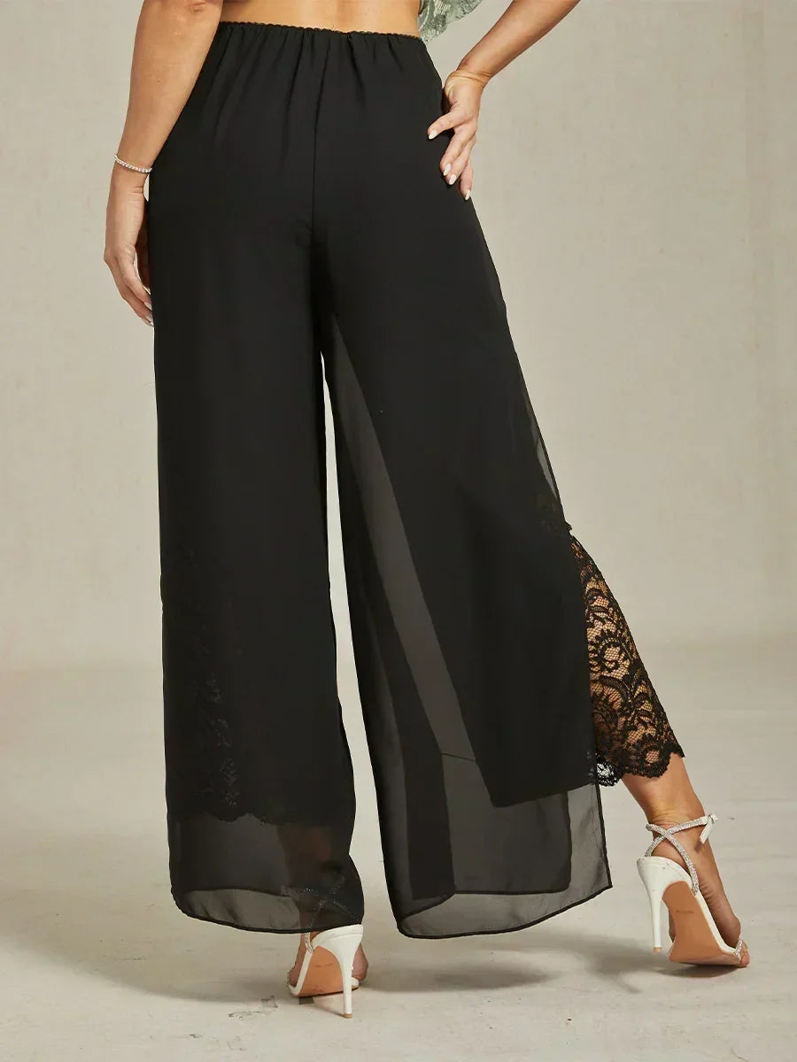 Fluressa | Pantaloni Flowy con Orlo Spaccato