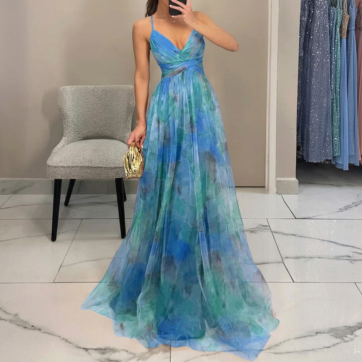 Margarida - Abito Maxi con Stampa Floreale