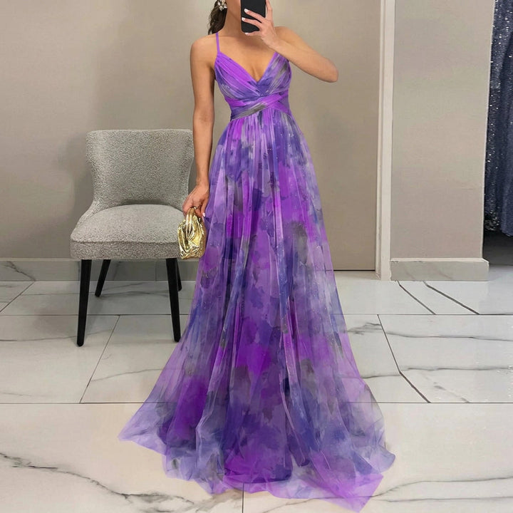 Margarida - Abito Maxi con Stampa Floreale