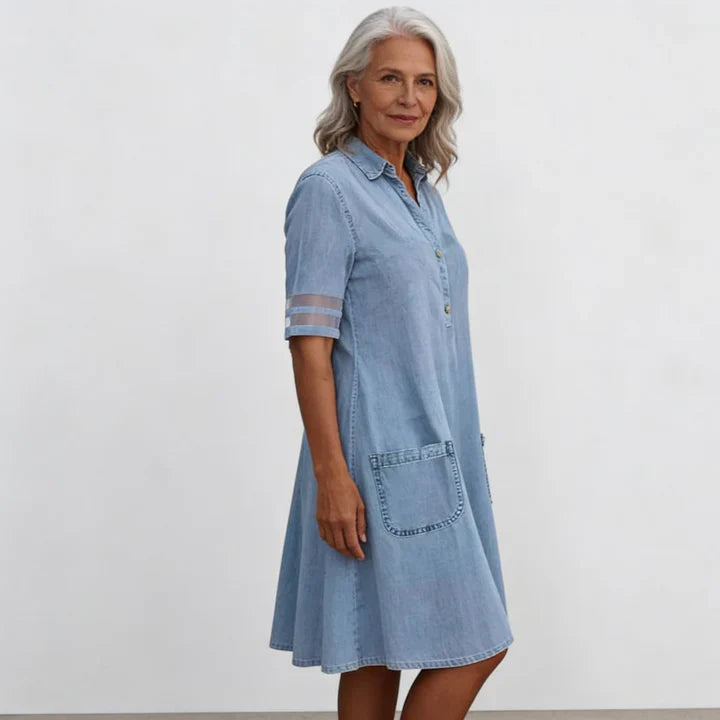 Bretagna | Abito in denim che esalta la figura
