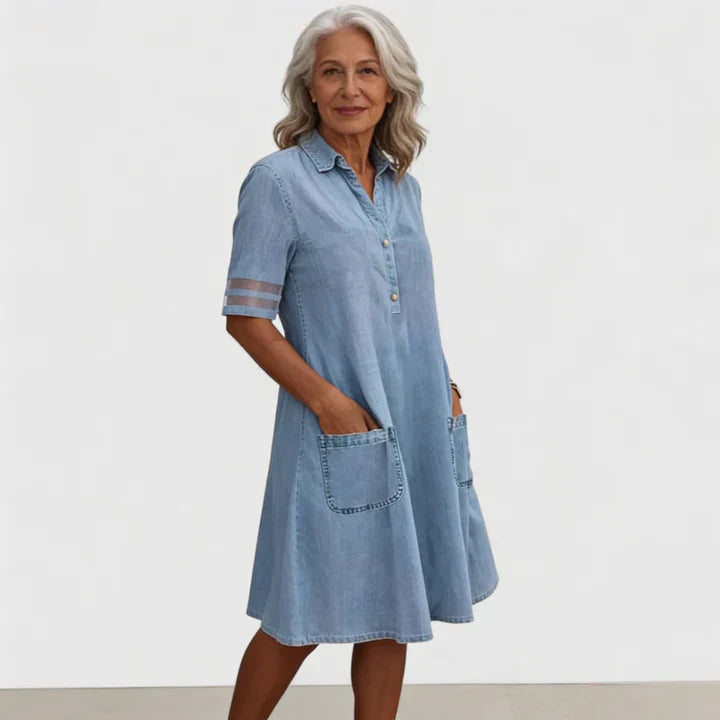 Bretagna | Abito in denim che esalta la figura