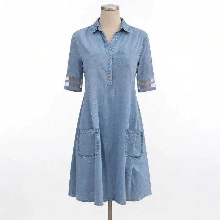 Bretagna | Abito in denim che esalta la figura