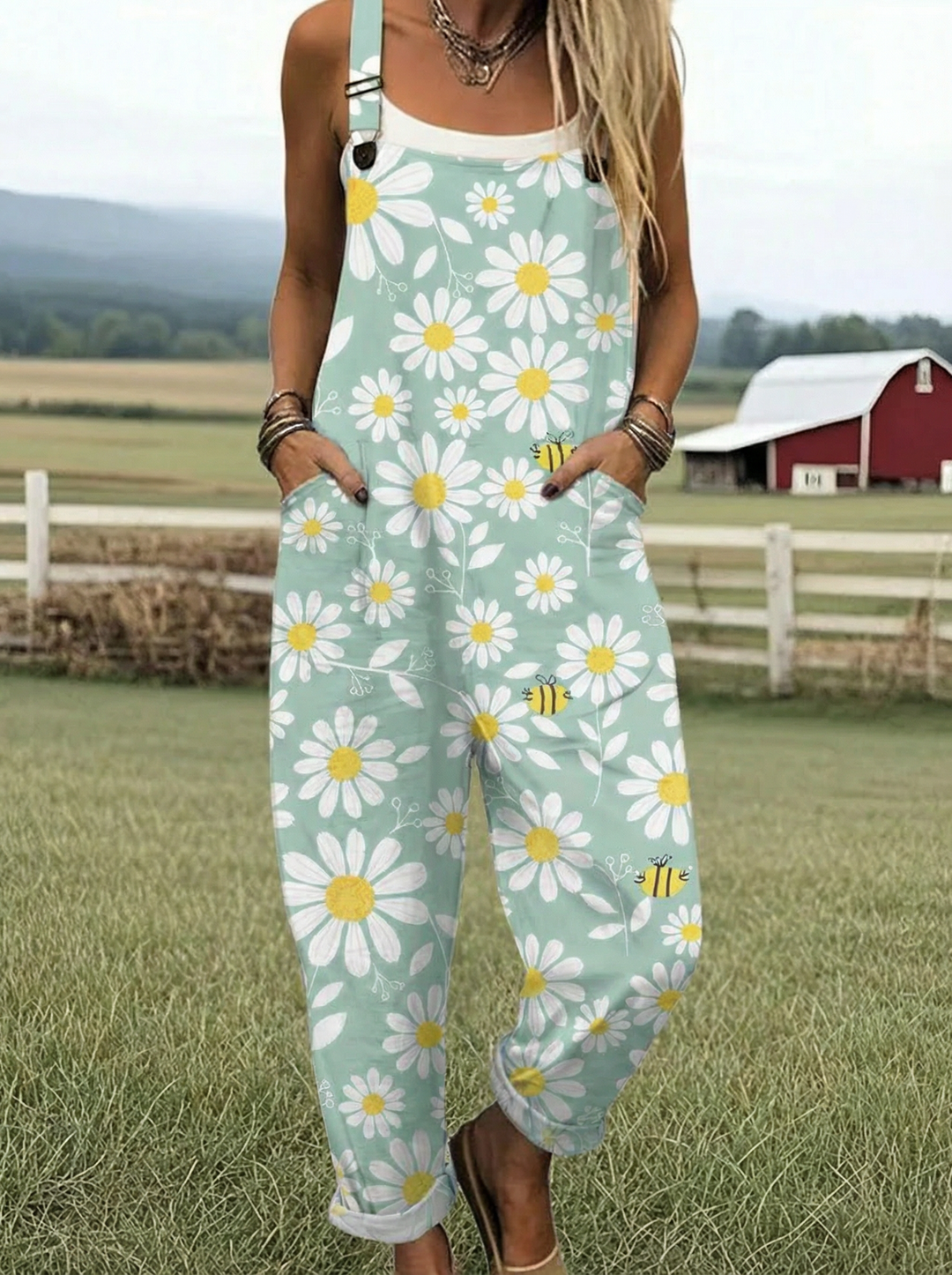 LS™ | Salopette Relaxed Fit con Design Stampato