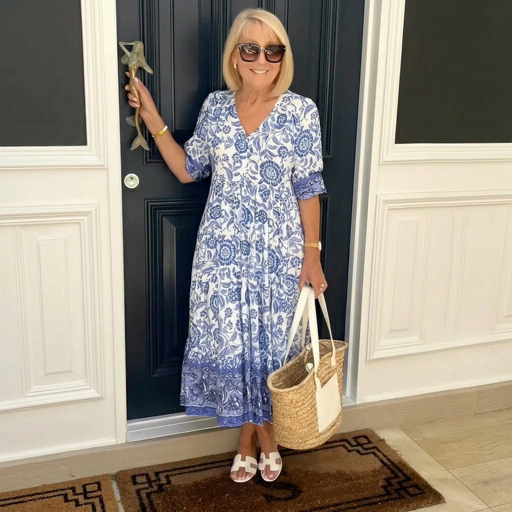 Ellie | Abito floreale a V elegante