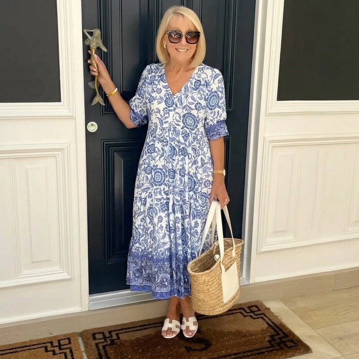 Ellie | Abito floreale a V elegante