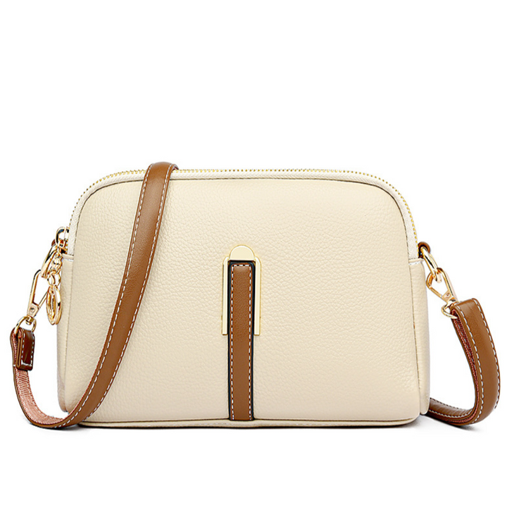 Borsa a spalla colorata Míla con texture 'lychee'
