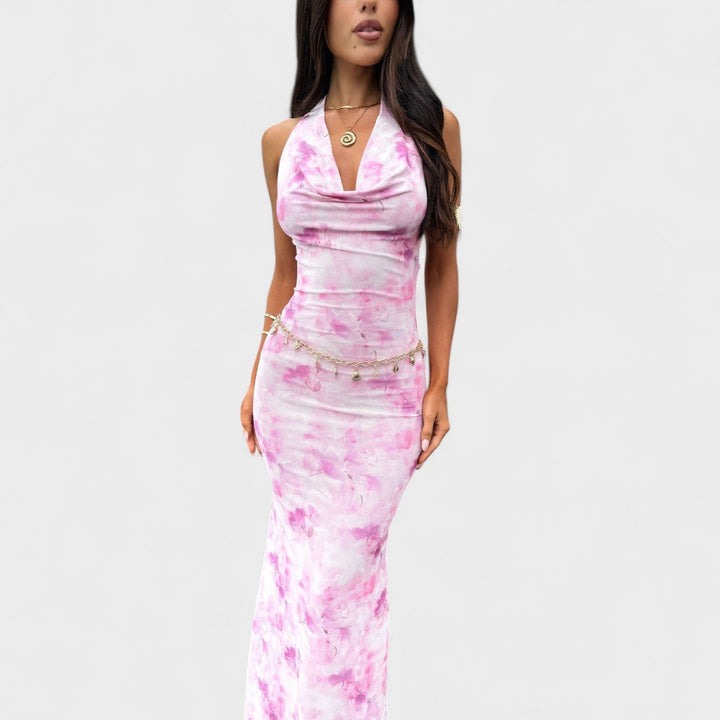 Mara - Abito floreale rosa