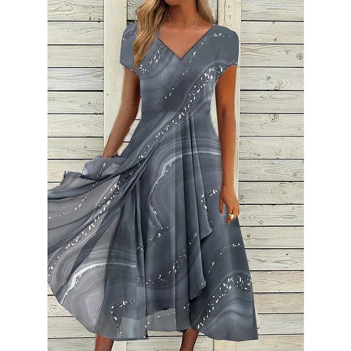 Naomi | Abito Midi con Scollatura a V