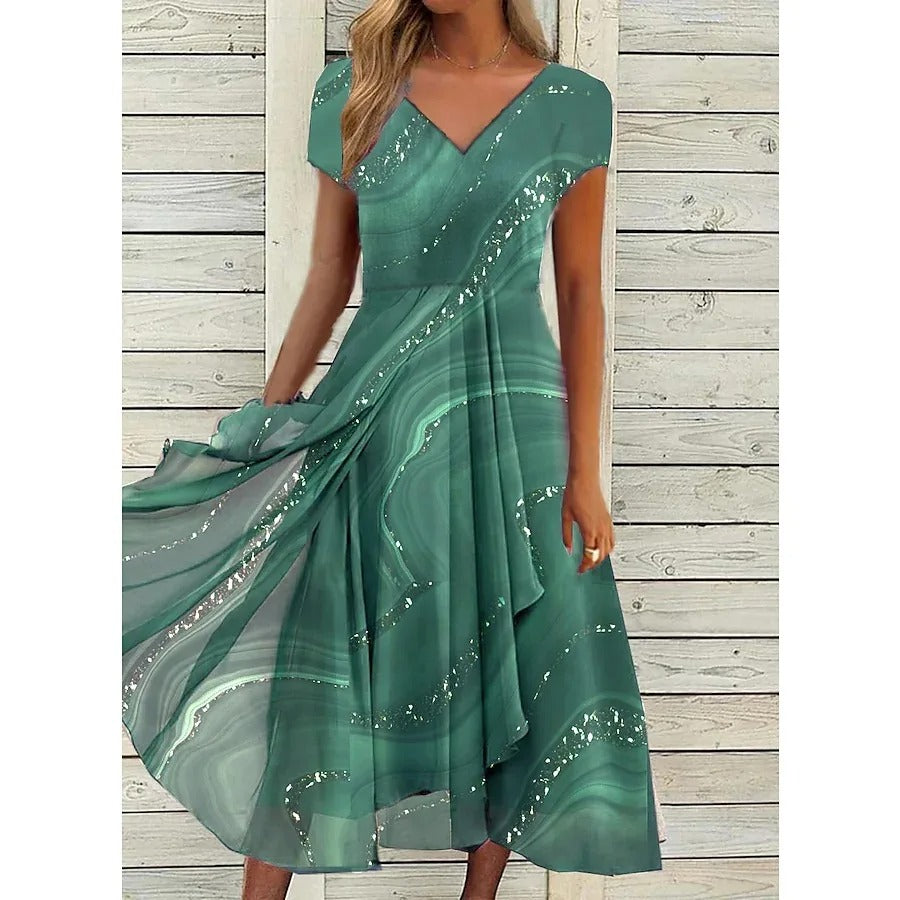 Naomi | Abito Midi con Scollatura a V