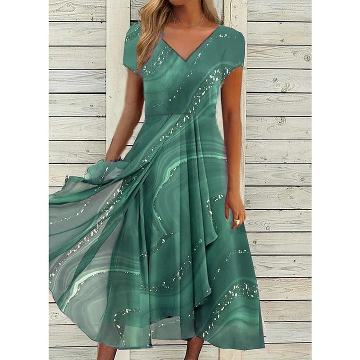 Naomi | Abito Midi con Scollatura a V