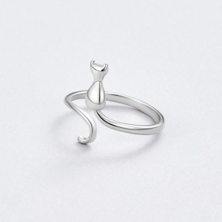 Anello in Argento Gatto di Mezzanotte