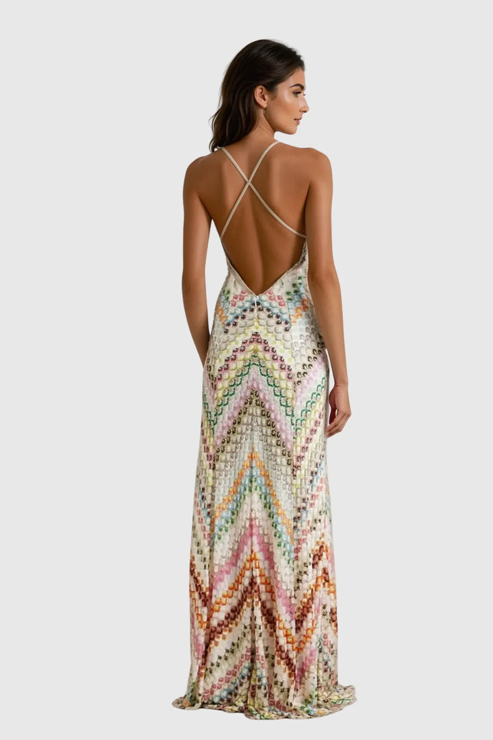 Abito Maxi Cheongsam Lianora Rose