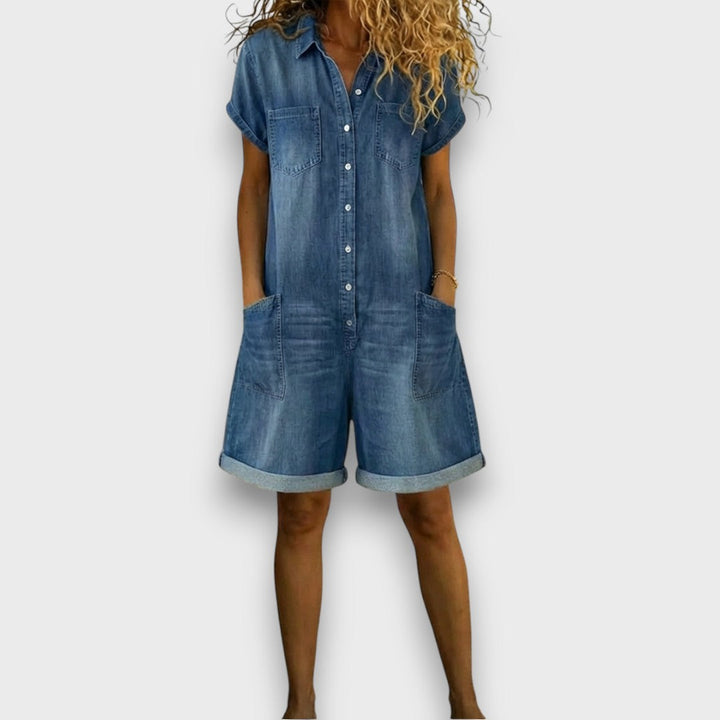 Pantaloni salopette in cotone stile jeans Joan | Vintage