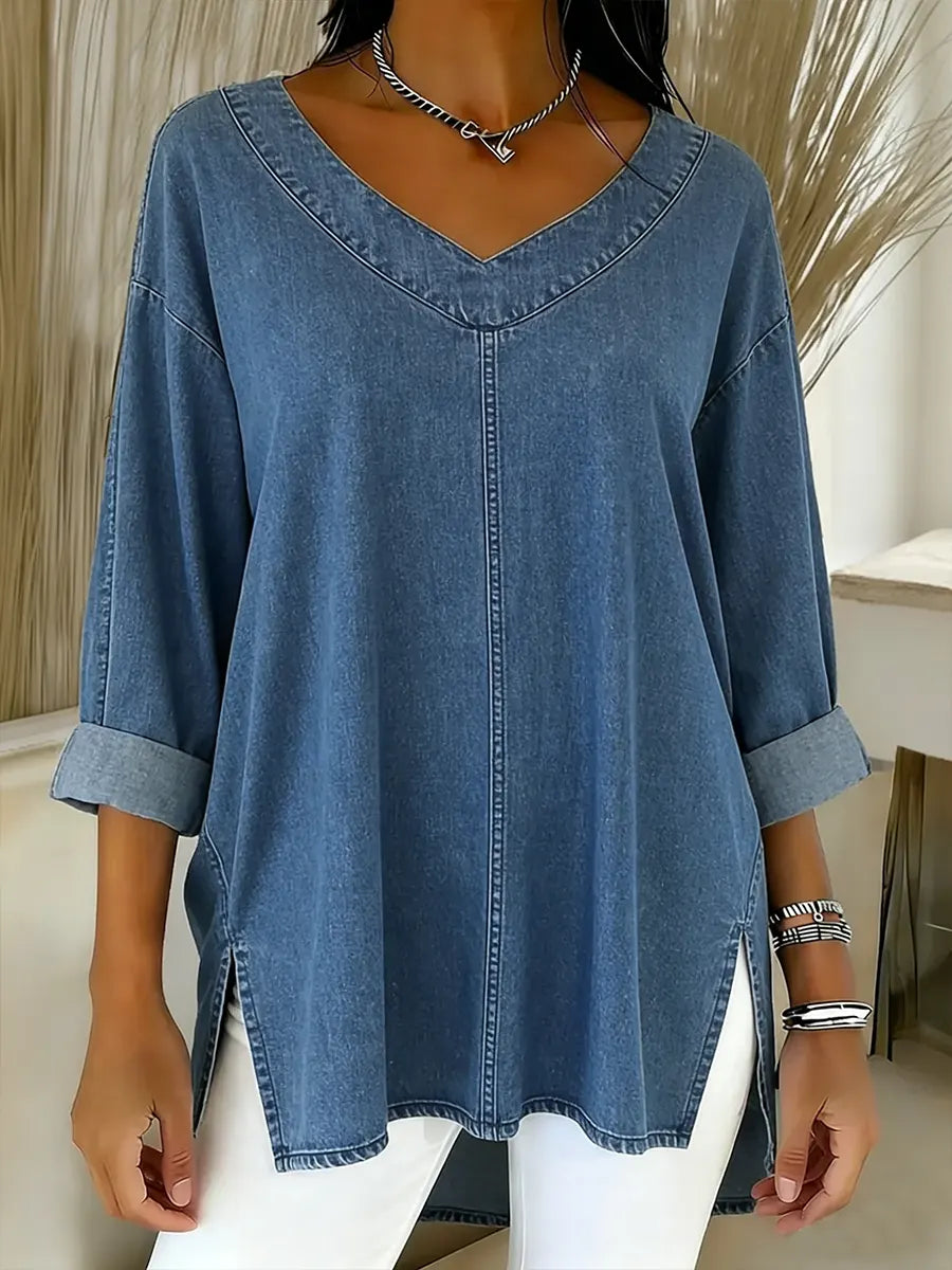 Lucy | Top in Denim Elegante