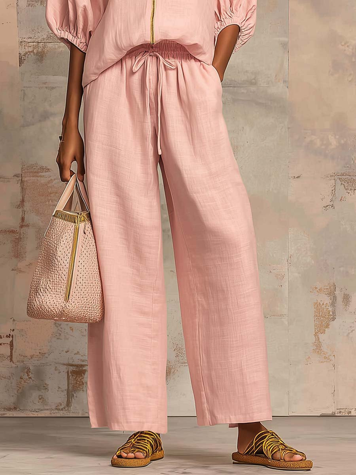 Enrichetta™ – Completo Casual Chic con Top e Pantaloni