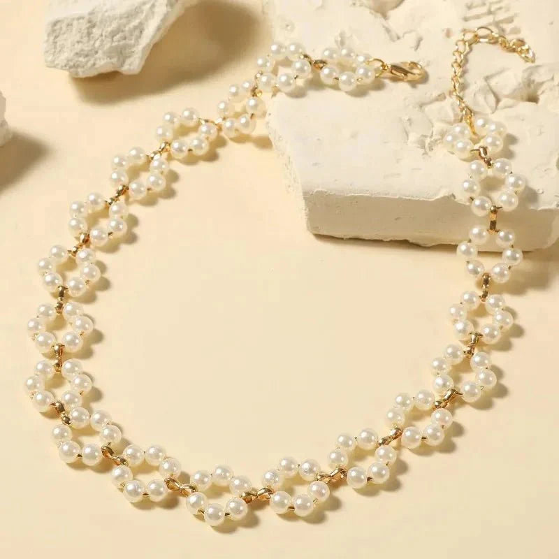 Choker con Fiore di Margherita in Perle
