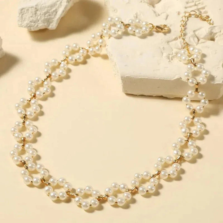Choker con Fiore di Margherita in Perle