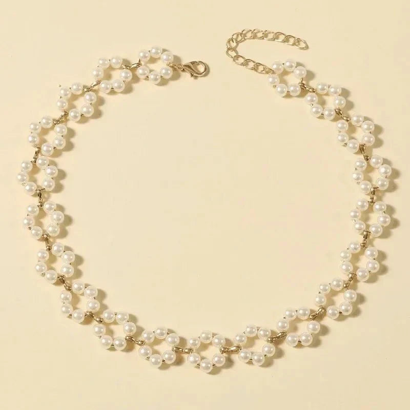 Choker con Fiore di Margherita in Perle