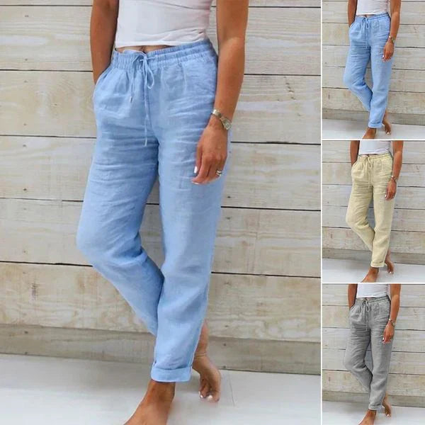 Pantaloni in Lino Leggeri da Donna Traspiranti e Confortevoli