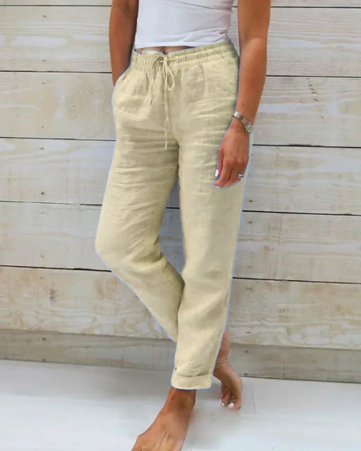 Pantaloni in Lino Leggeri da Donna Traspiranti e Confortevoli