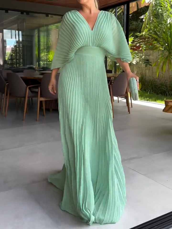 RIA™ - Abito Maxi a Righe Fluttuanti