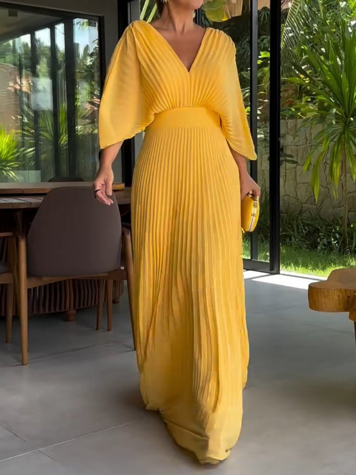 RIA™ - Abito Maxi a Righe Fluttuanti