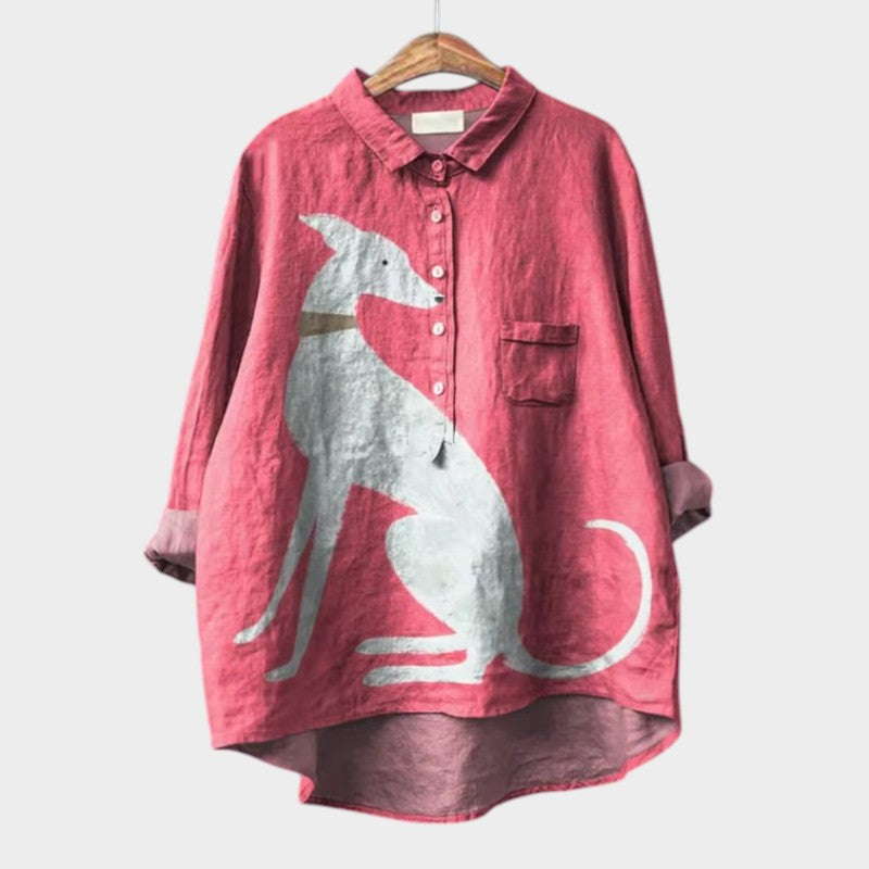Amélie | Elegante blusa estiva in lino