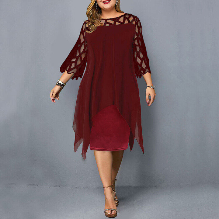 Kirsty | Abito Midi Chic Taglie Forti per Donne Moderne