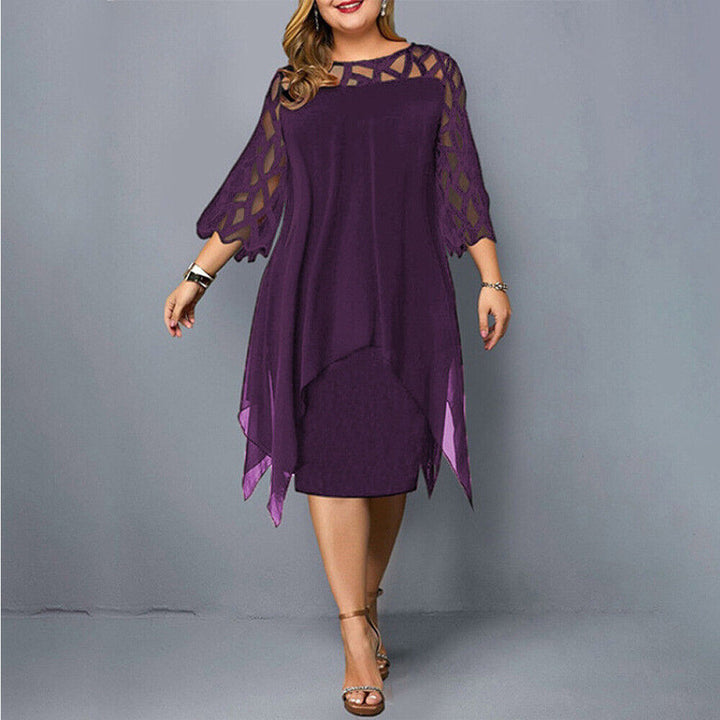 Kirsty | Abito Midi Chic Taglie Forti per Donne Moderne