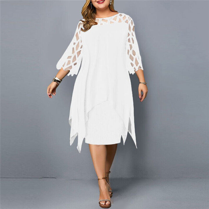 Kirsty | Abito Midi Chic Taglie Forti per Donne Moderne