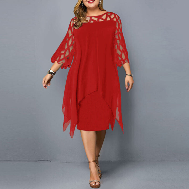Kirsty | Abito Midi Chic Taglie Forti per Donne Moderne