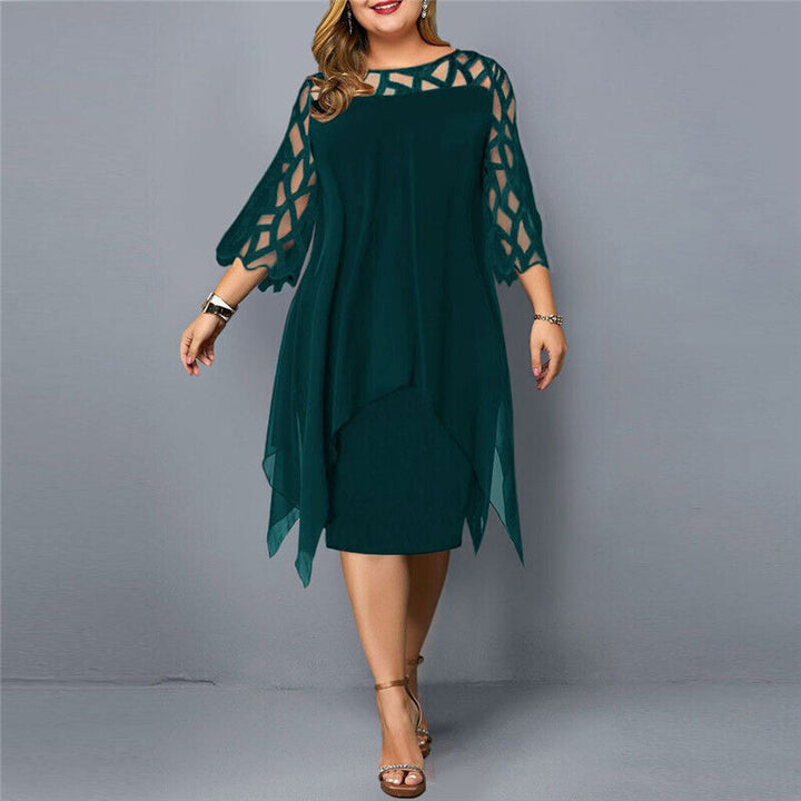 Kirsty | Abito Midi Chic Taglie Forti per Donne Moderne