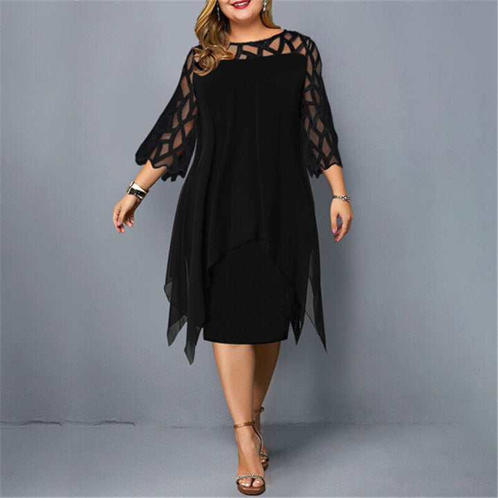 Kirsty | Abito Midi Chic Taglie Forti per Donne Moderne