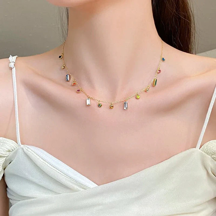 Choker Elegante con Cristalli Dainty Distribuiti